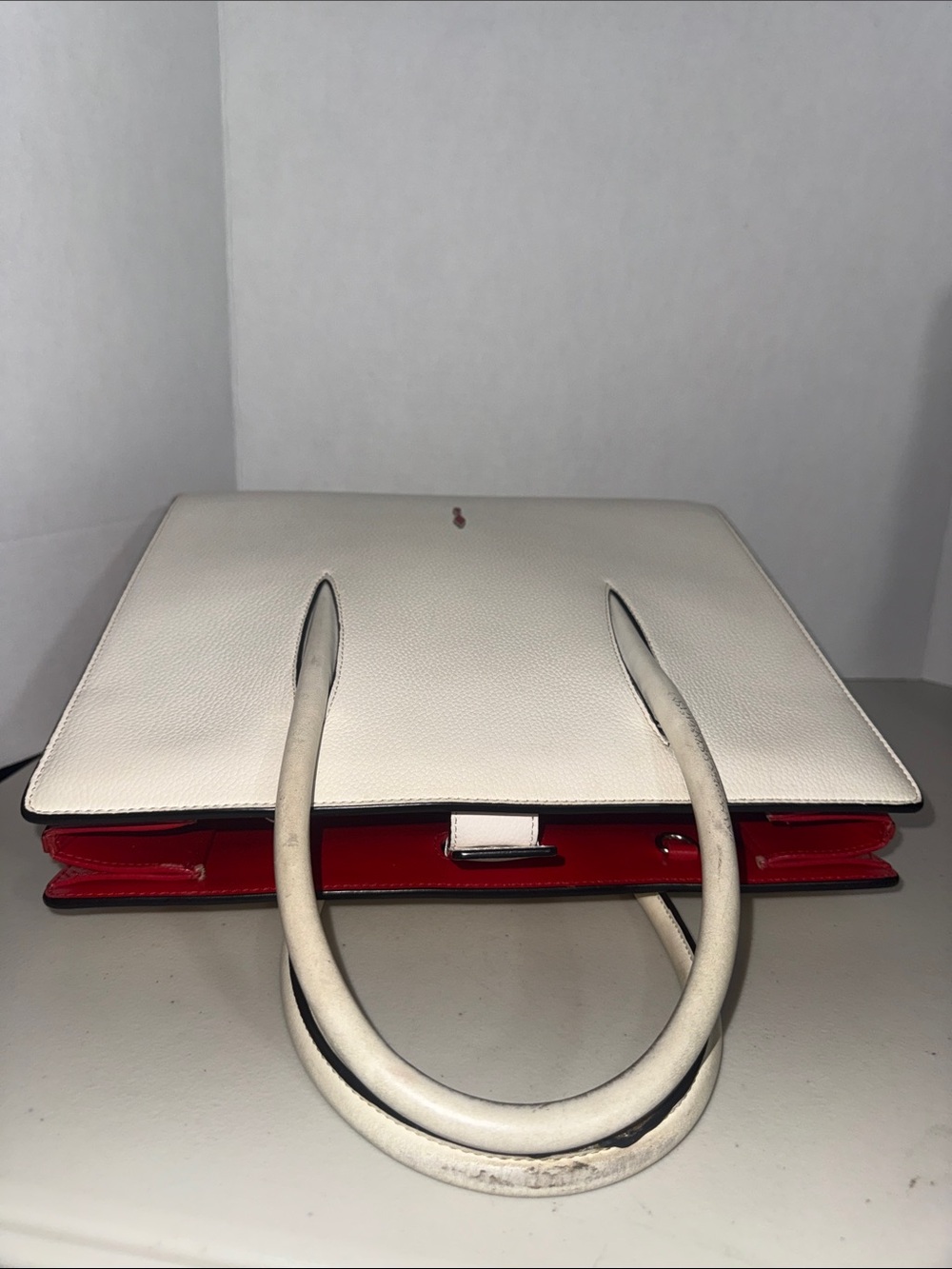 Christian Louboutin Paloma Medium Leather Tote – Ivory/White with Red Interior! - Picture 17 of 17